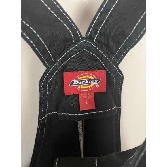 Dickies Juniors Black Overall Mini Dress - Picture 4 of 7